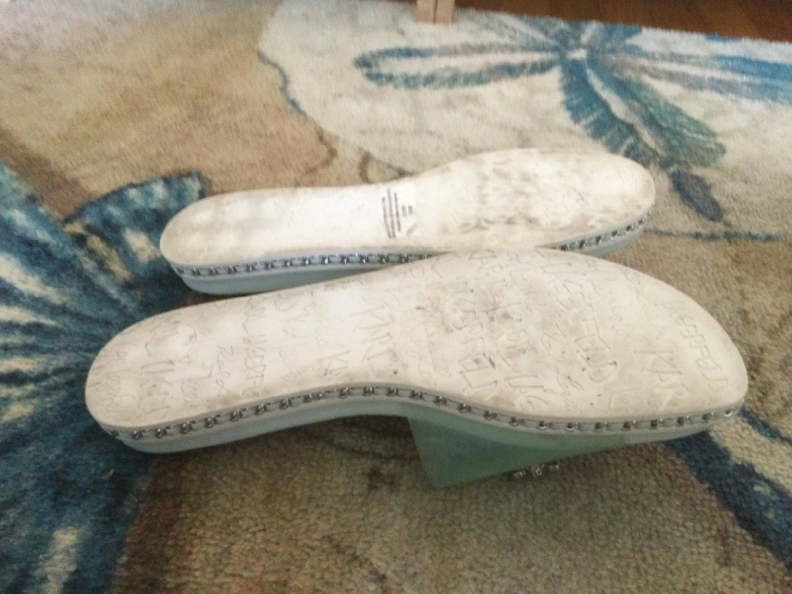 Karl Lagerfeld Sandals 8 M Paris Mint Julep Billi Fashion Slides
