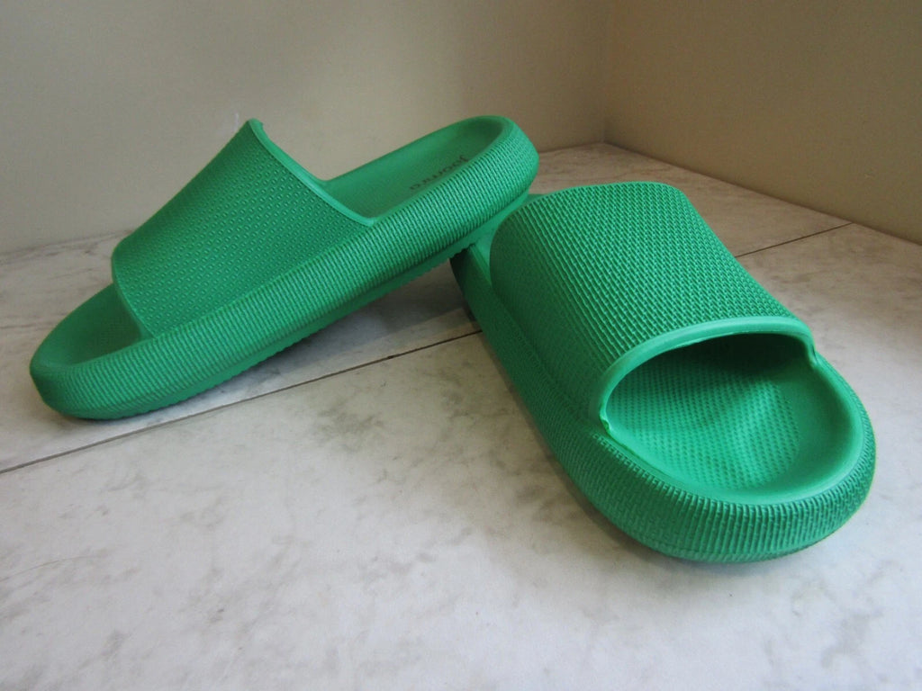 NIB Joomra Grass Green Wide Strap Slides Sandal Shoes Women's Size EU 40-41