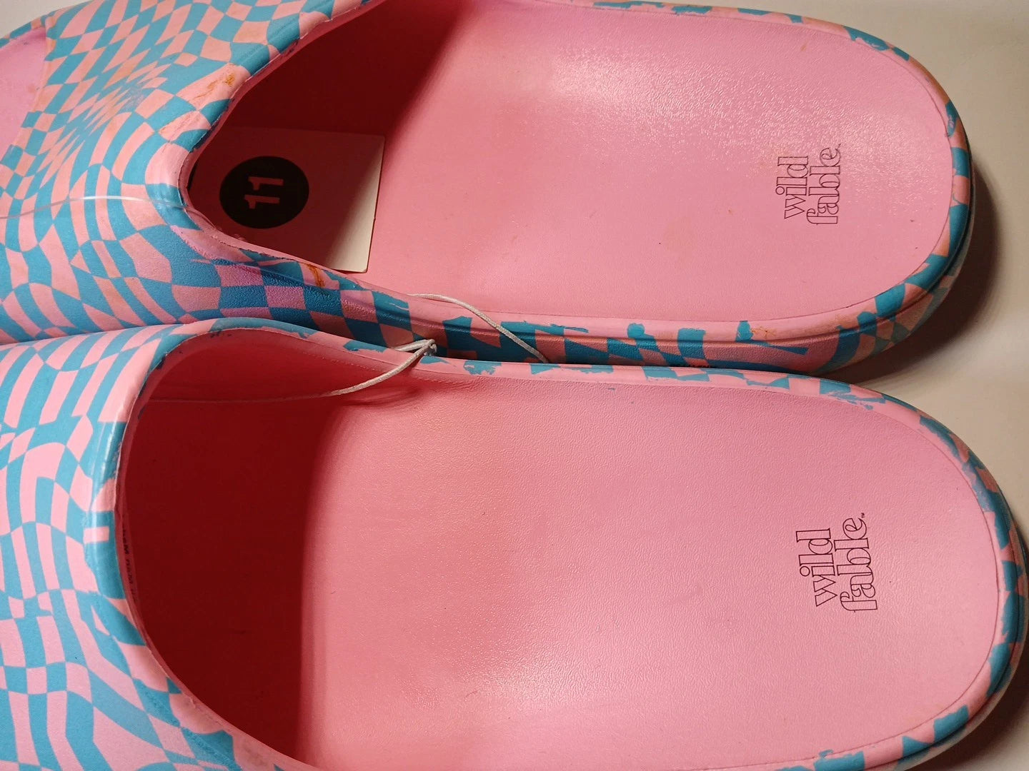 EVA Style Sandals Size 11 Pink/blue  Wild Fable NWT Open Toe Slip-on Confortable