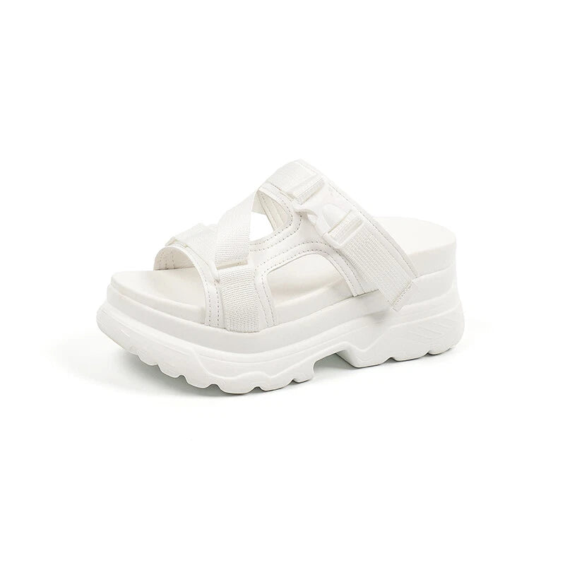 Women's Sandals Ladies Fashion Wedge Platform Slides Slip on Chunky Sandal Shoes