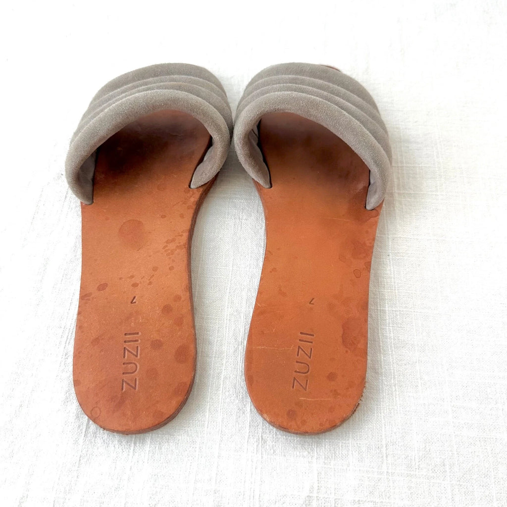 ZUZII Suede Slide Sandals Casual Slip On Flats Minimalist Style Size 7