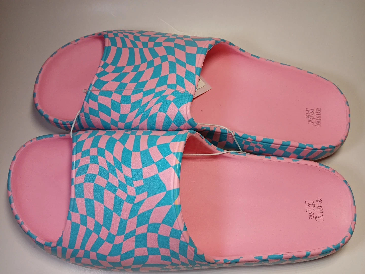 EVA Style Sandals Size 11 Pink/blue Wild Fable Open Toe Slip-on Confortable
