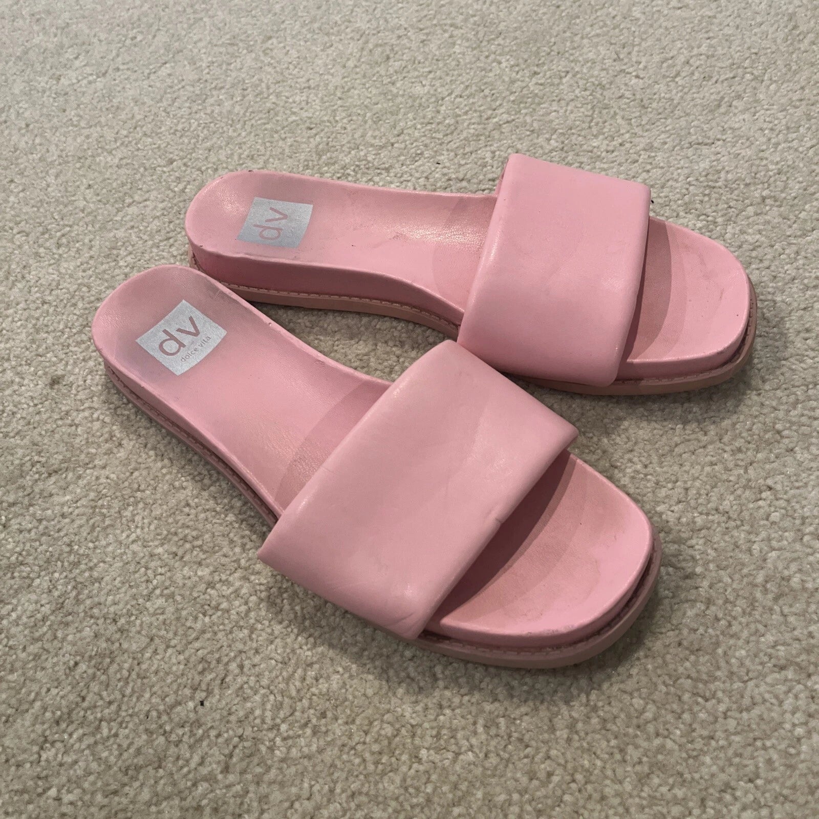 Dolce Vita Shoes Womens 10 Sandal Slides Fashion Pink - Bandage Strap Flats