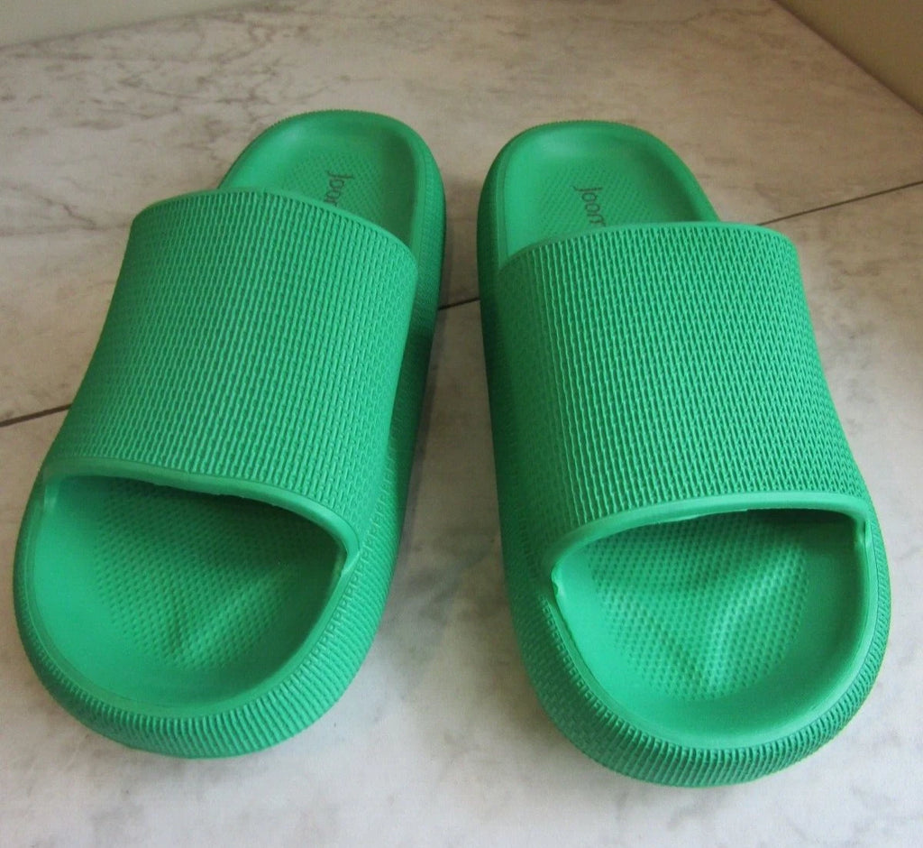 NIB Joomra Grass Green Wide Strap Slides Sandal Shoes Women's Size EU 40-41