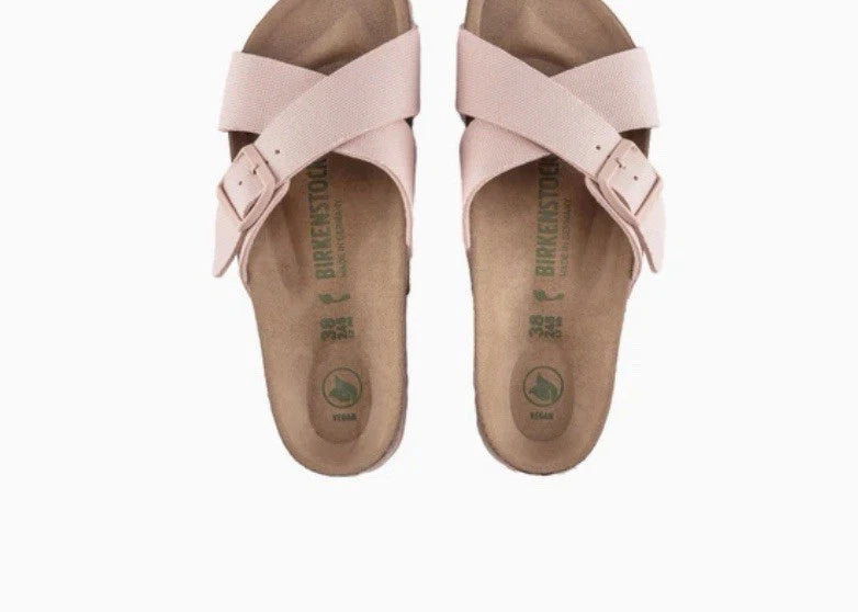 Birkenstock Siena Textile Sandals - Vegan Ivory Canvas - Size 41 EU