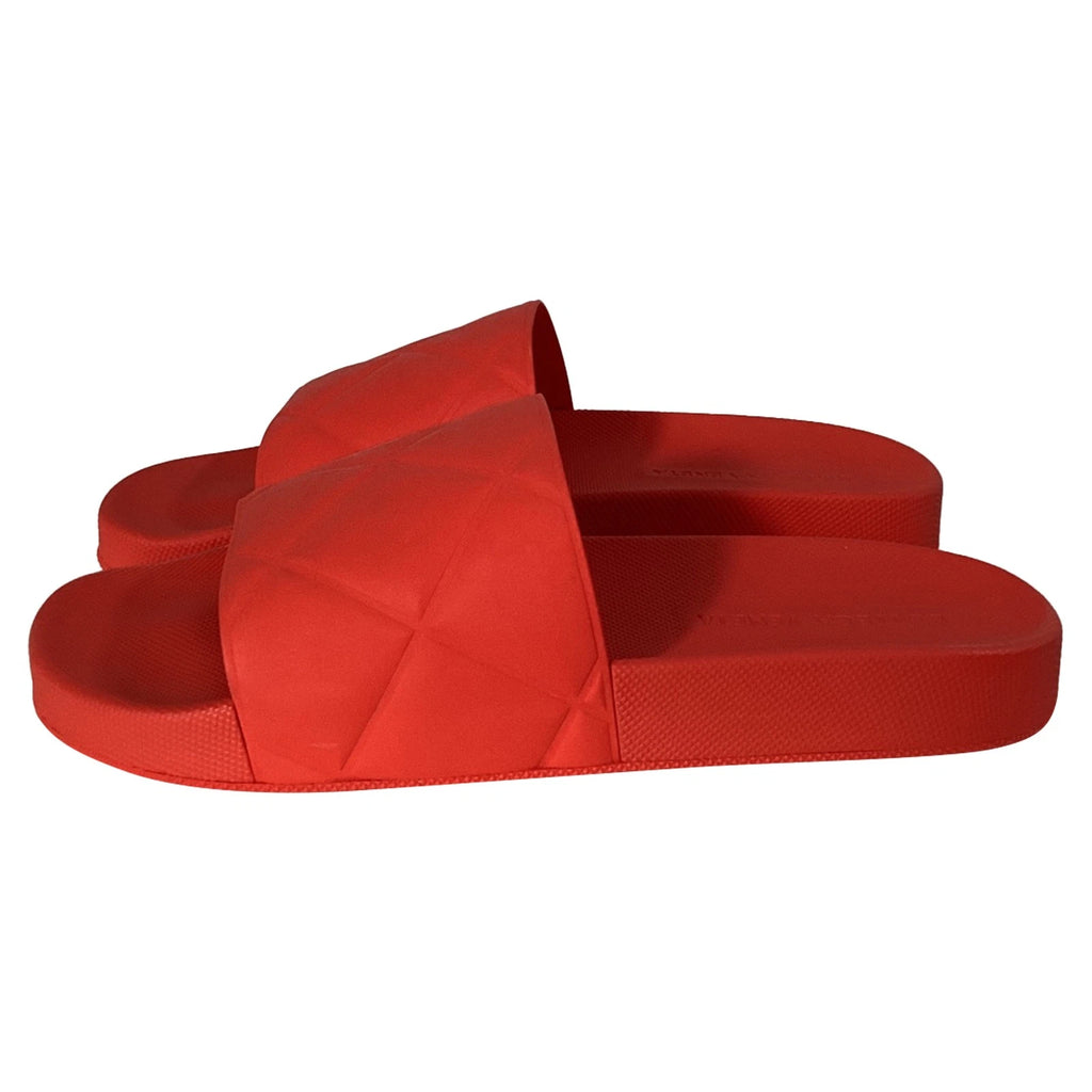 Bottega Veneta Slides In Rubber Men Red Size 43