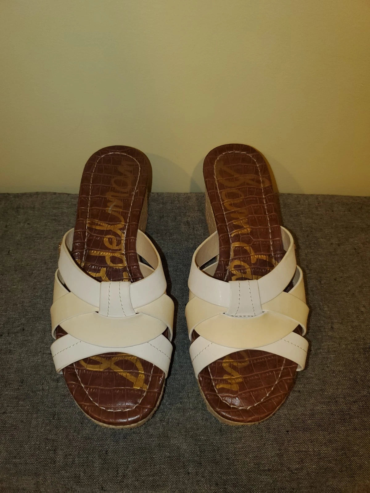 Sam Edelman Raynere Slide Platform Wedge Leather Sandal Women’s Size 7