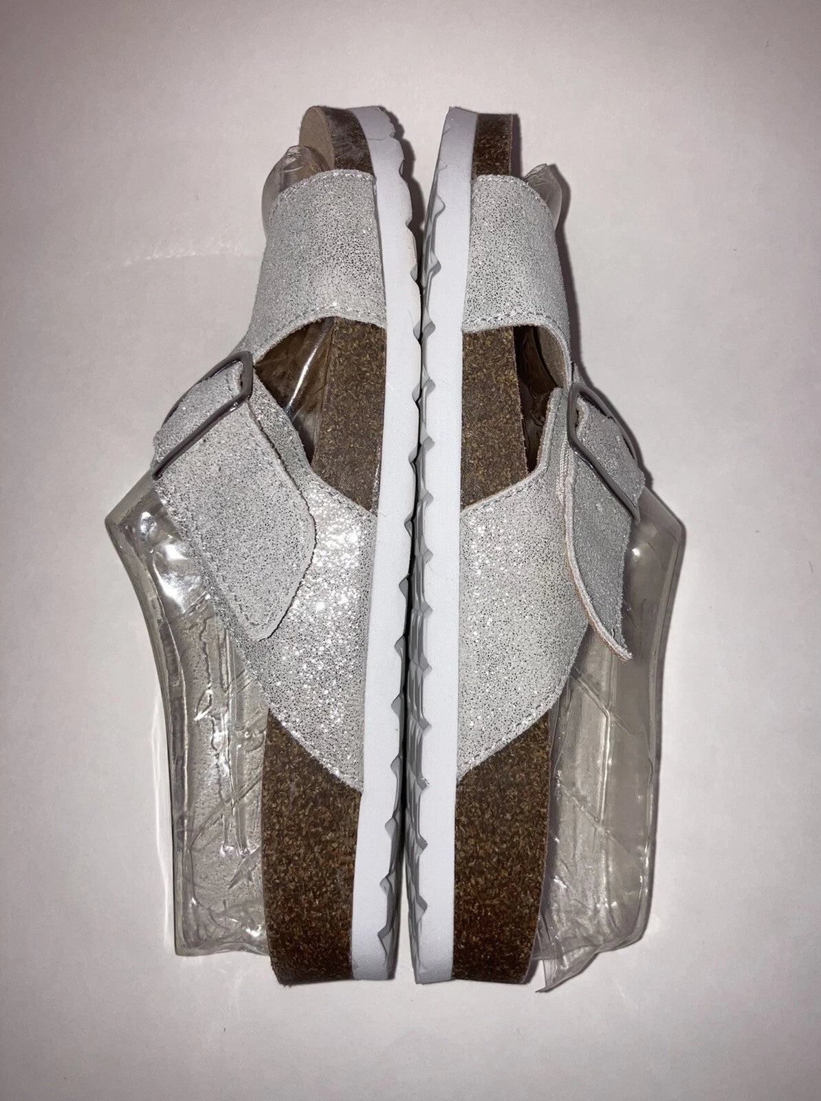 Sonoma Silver Suede Buckle Slide Footbed Sandals Size 7.5 Style Tarragon NEW
