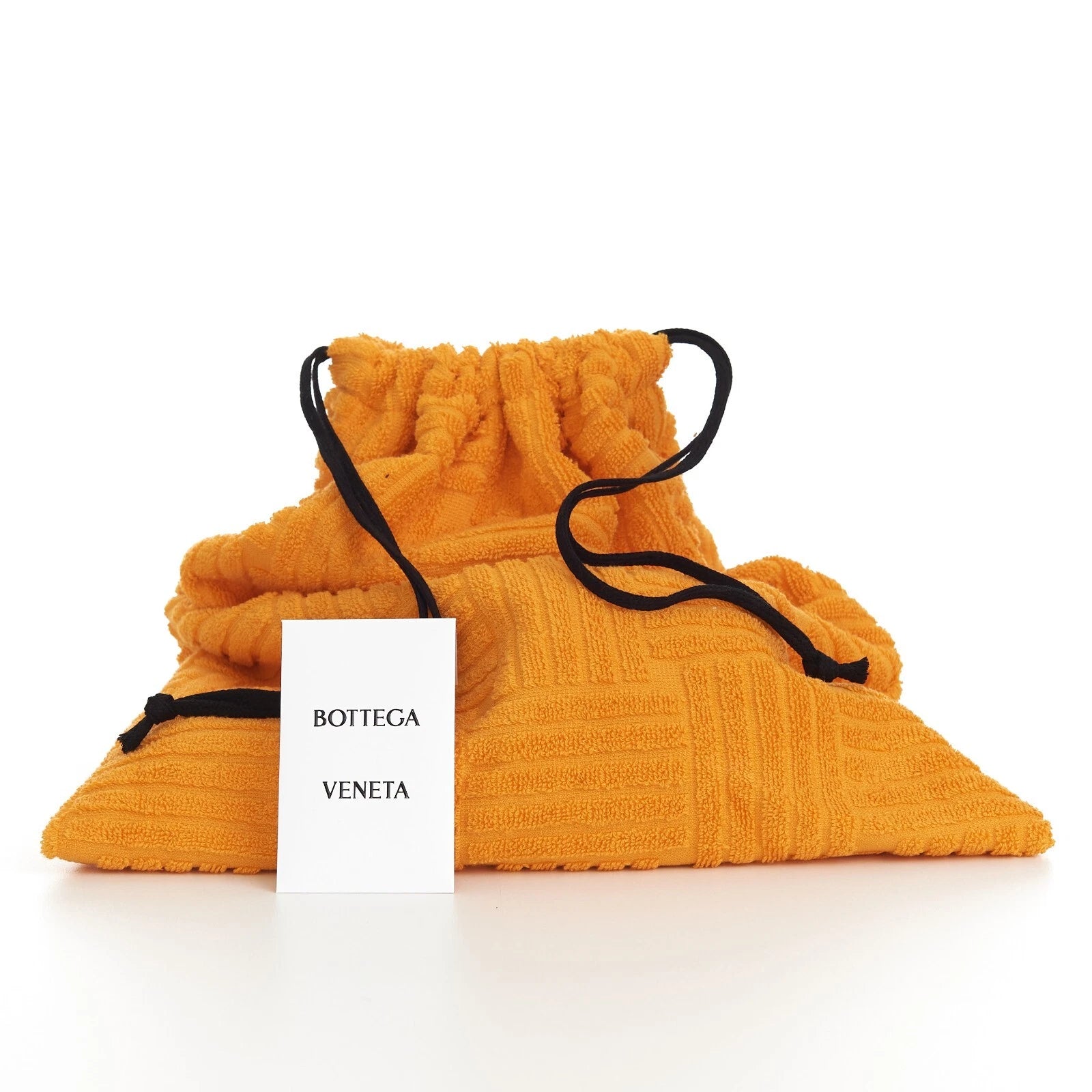 BOTTEGA VENETA 600$ Sponge Slide Sandals - Tangerine Orange Cotton & Rubber