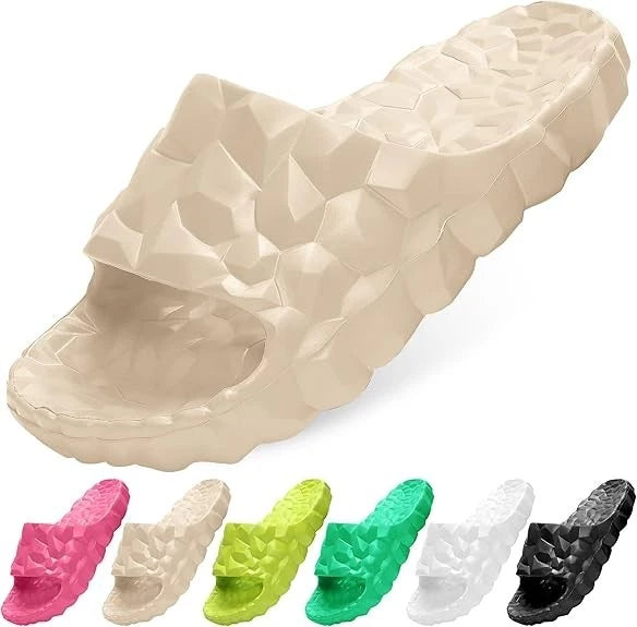 DIUS Dianets Soft 3D Geometric Slides Blissful Comfort & Style Unisex Sz 8.5-9.5