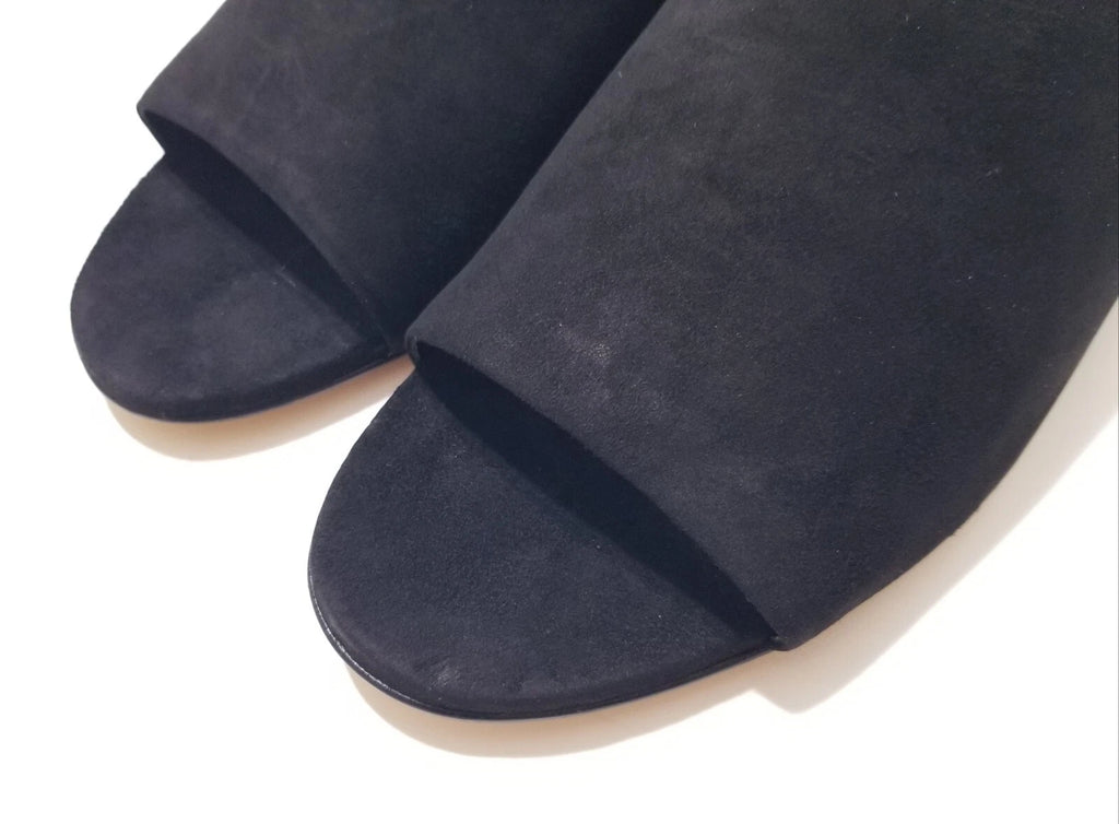 NIB Vince Bartley Suede Leather Slides Sandal in Black Size 9.5 $225