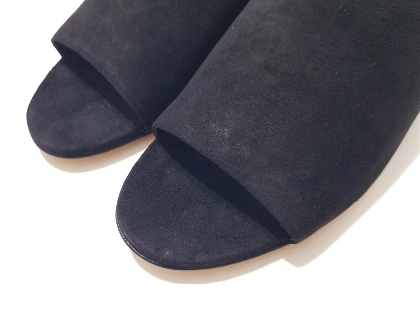 NIB Vince Bartley Suede Leather Slides Sandal in Black Size 9.5 $225