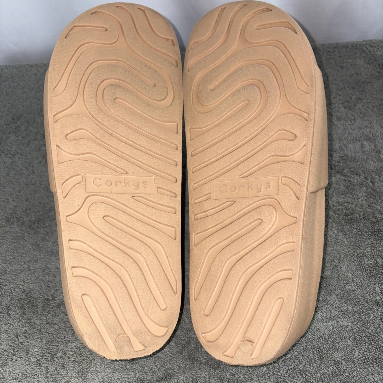 Corkys Popsicle Slides Chunky Platform Beige Fair-good Condition. See Descript