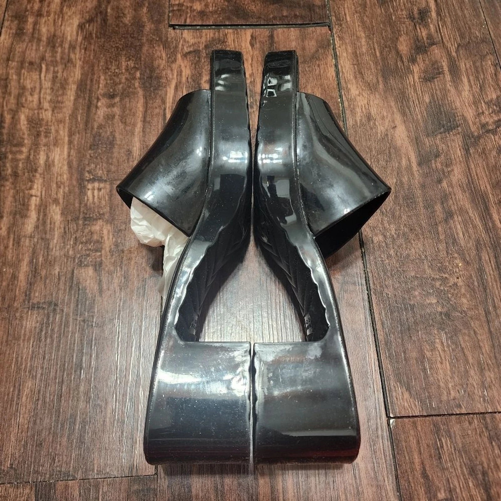 Nicole Miller New York Sandals Womens 9 Black Tikky Style Platform With Heel