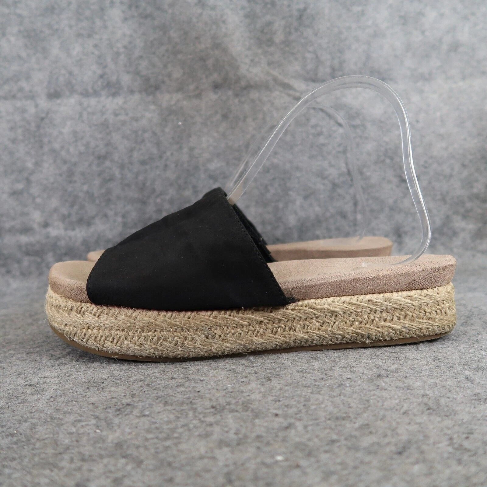 Madden Girl Shoes Womens 8.5 Sandal Platform Slide Emie Fashion Espadrille Black