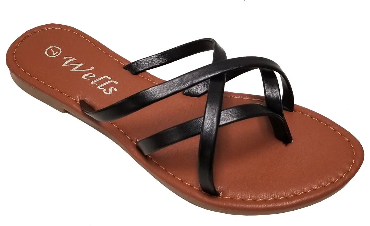 Elegant Women's Fashion Strappy Flip Flop Flat Sandals 226