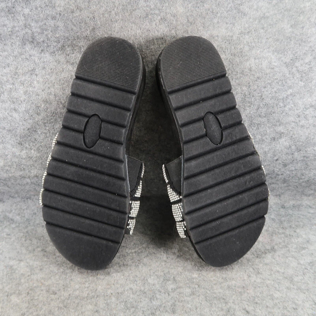 Anne Klein Shoes Womens 7 Sandal Slides Fashion Casual Metallic Gloria Comfort