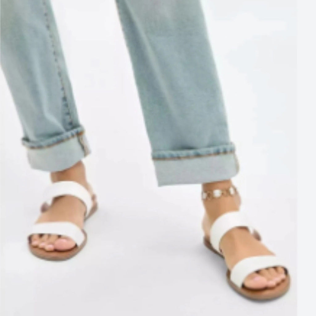 Style & Co Elliee Flat Cushioned sandals white NIB - 5.5