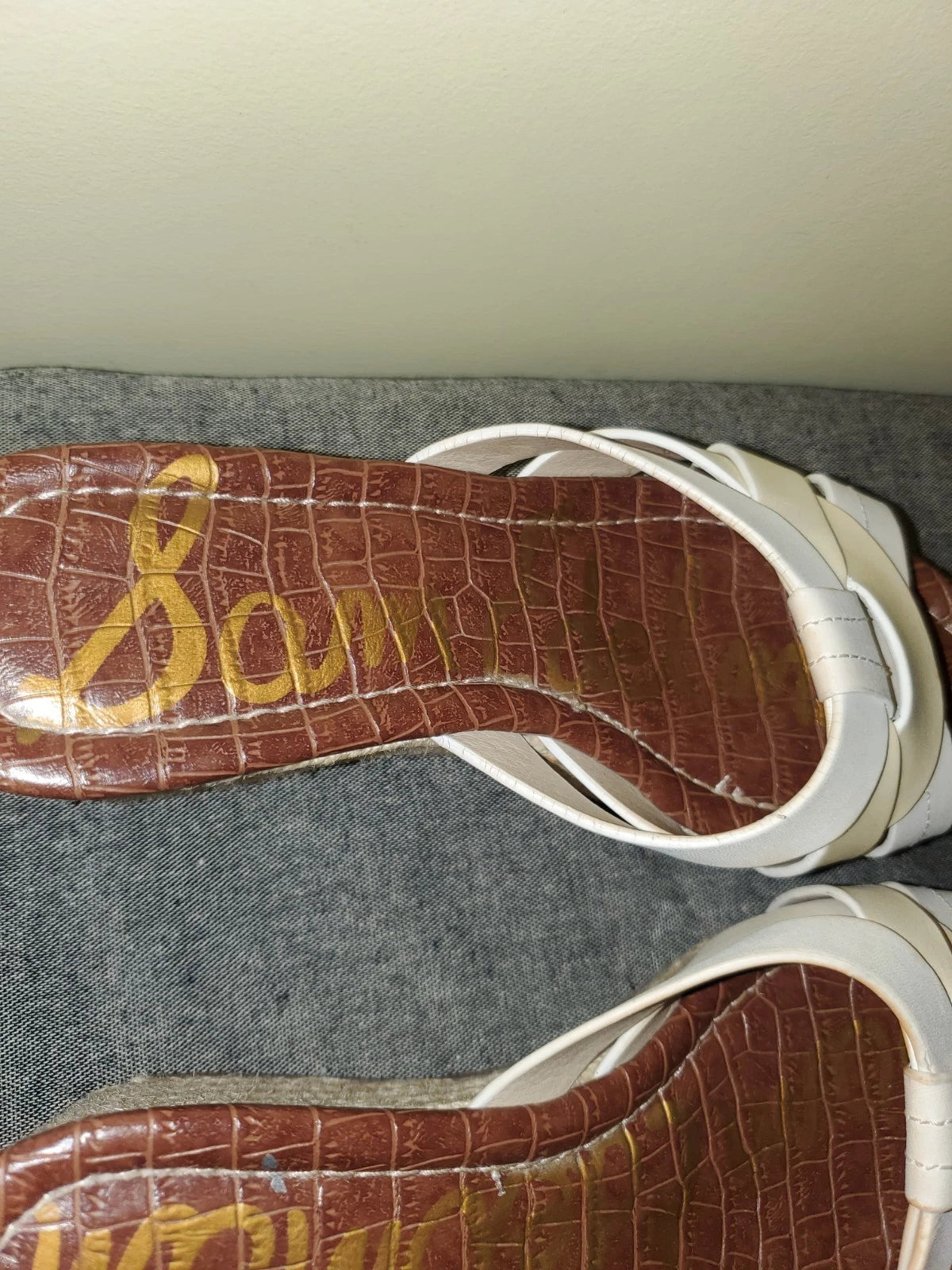 Sam Edelman Raynere Slide Platform Wedge Leather Sandal Women’s Size 7
