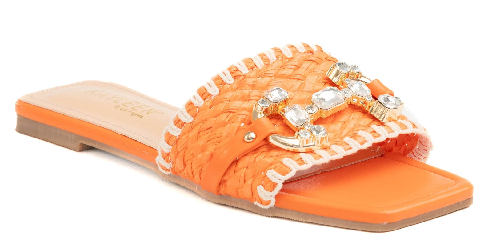 KARAUSA Fashion Bling Rhinestone Sonnie Slides Sandals
