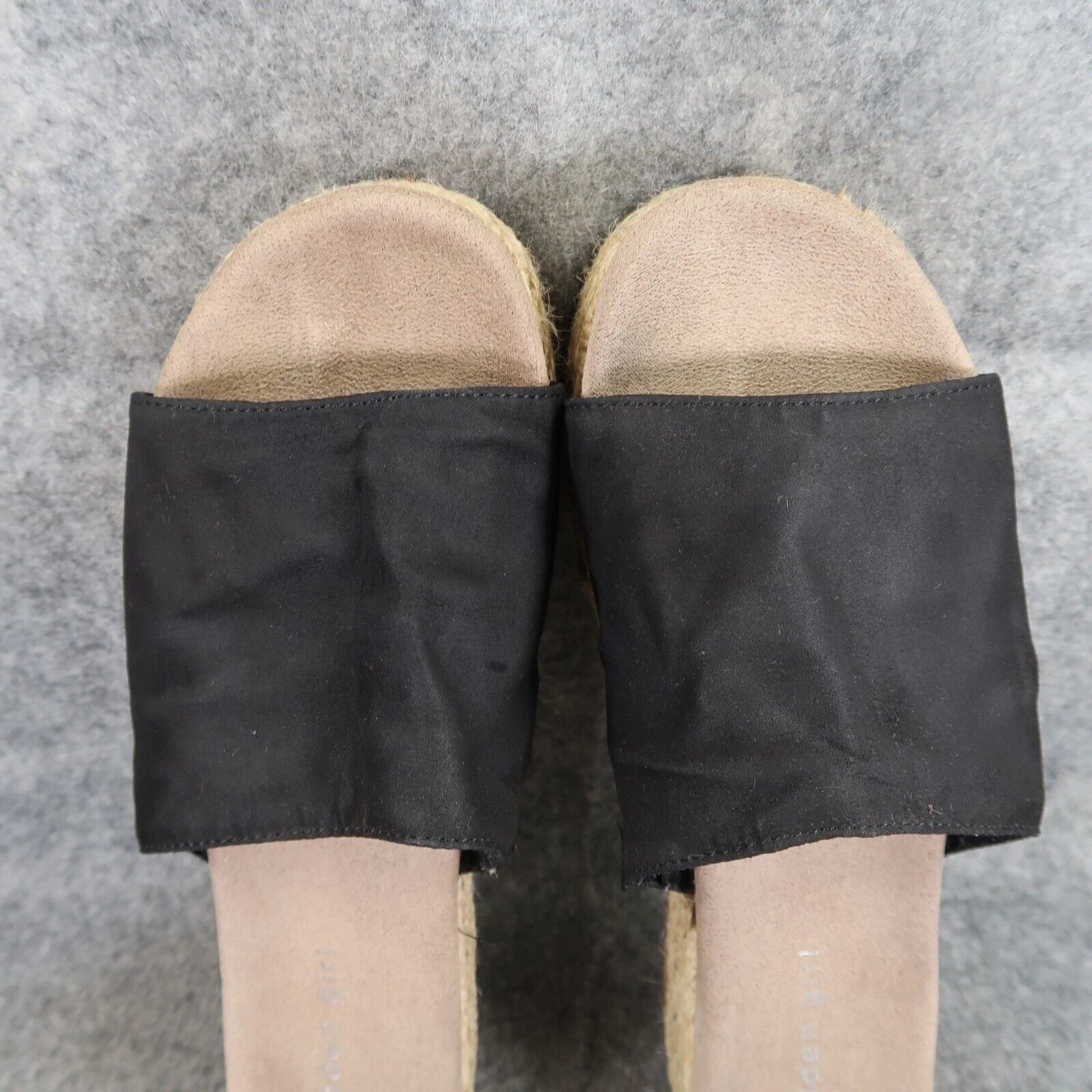 Madden Girl Shoes Womens 8.5 Sandal Platform Slide Emie Fashion Espadrille Black