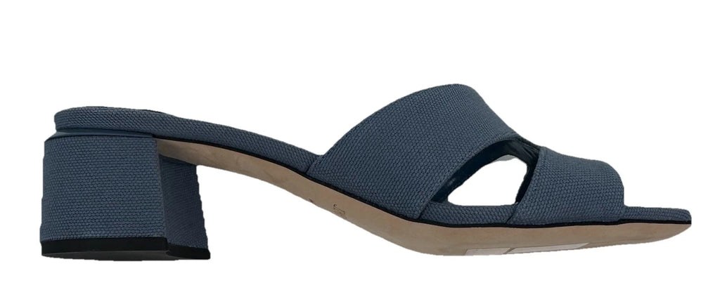 NEW Jimmy Choo Ellison Linen Mule 45 Sandal Denim Blue EU 36 (US 6) Designer