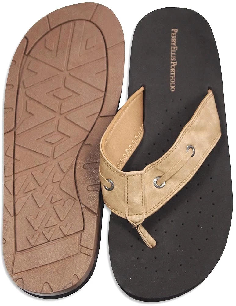 Perry Ellis Portfolio Mens Flip-Flops Thong Beach Slide Sandals Shoe