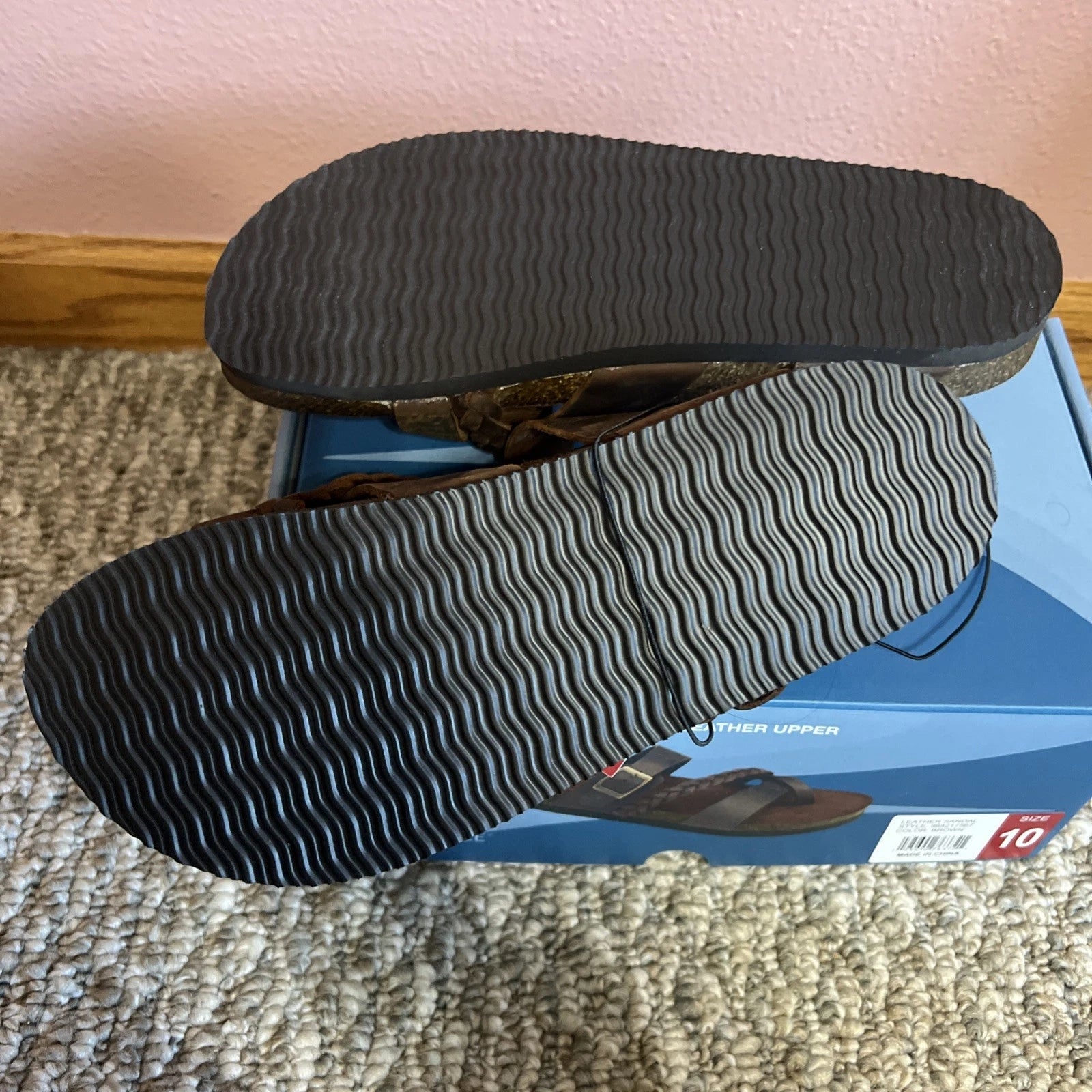 Mountain Sole Women's Leather Footbed Sandal : Size 10 : New : Style 984217567