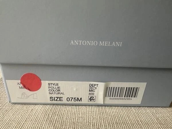 ANTHROPOLOGIE ANTONIO MELANI POLLIE STYLE NATURAL SANDALS SIZE 7 1/2 M