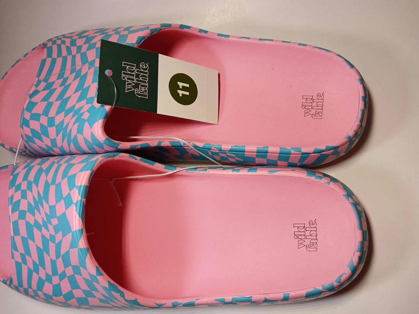 EVA Style Sandals Size 11 Pink/blue Wild Fable Open Toe Slip-on Confortable
