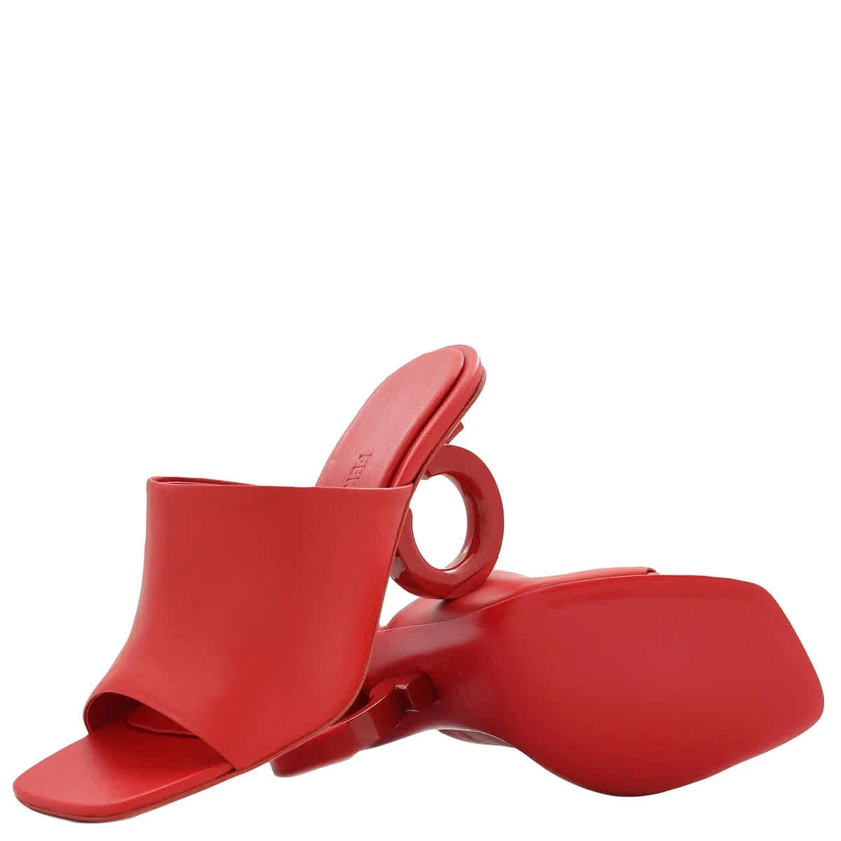 Ferragamo Ladies Red Nappa Astro 70 Elinda Slide Sandals, Size 5