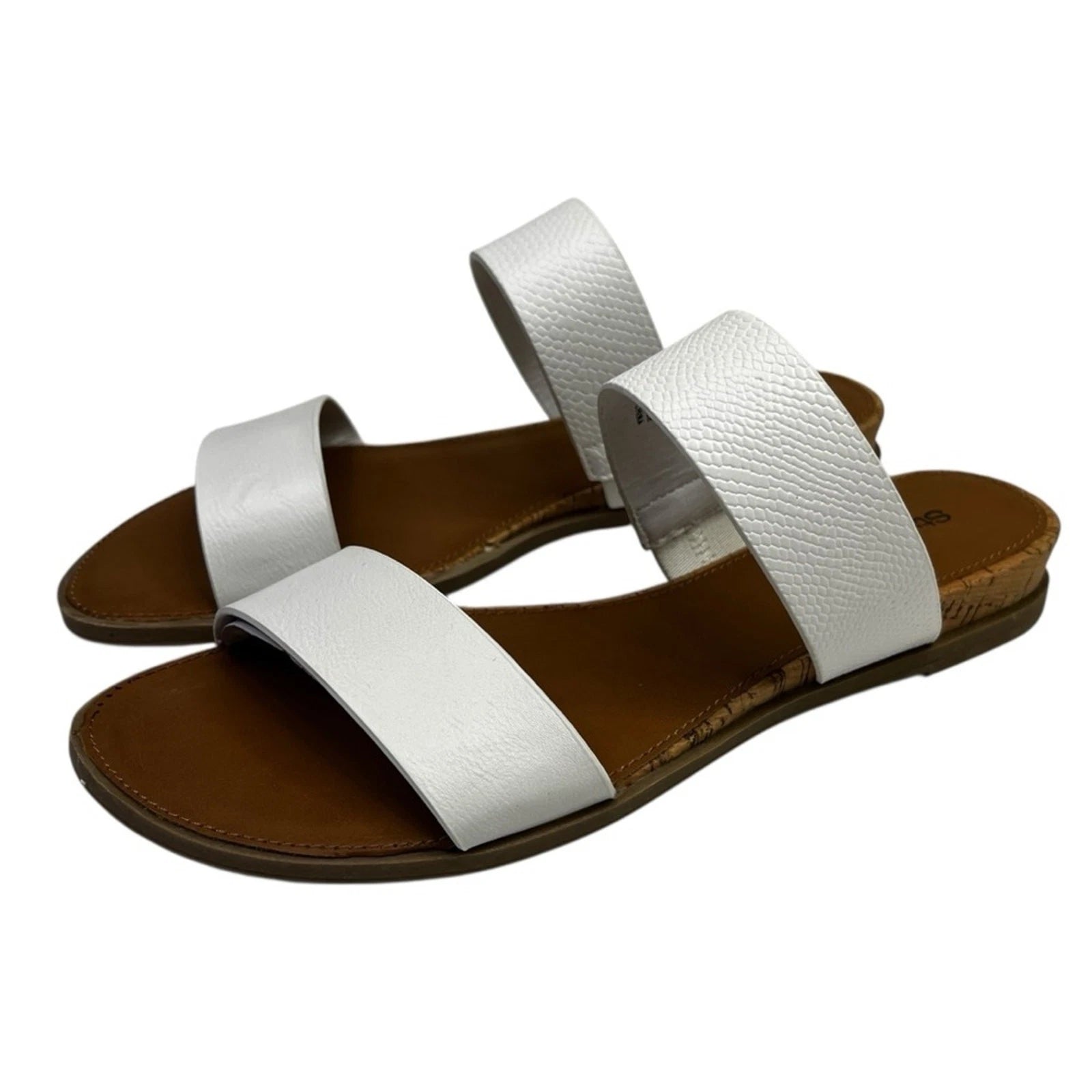 Style & Co Elliee Flat Cushioned sandals white NIB - 5.5