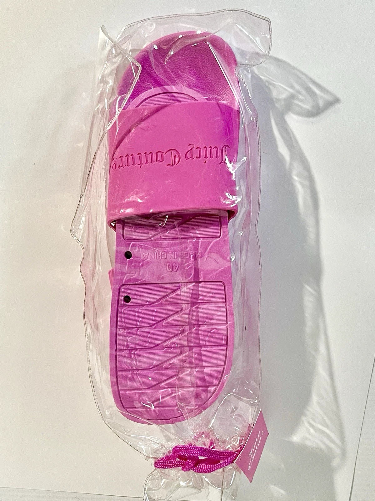 Juicy Couture Women’s Hot Pink Slide Sandals Size US 9–10 (EU 40) Promo Gift NEW