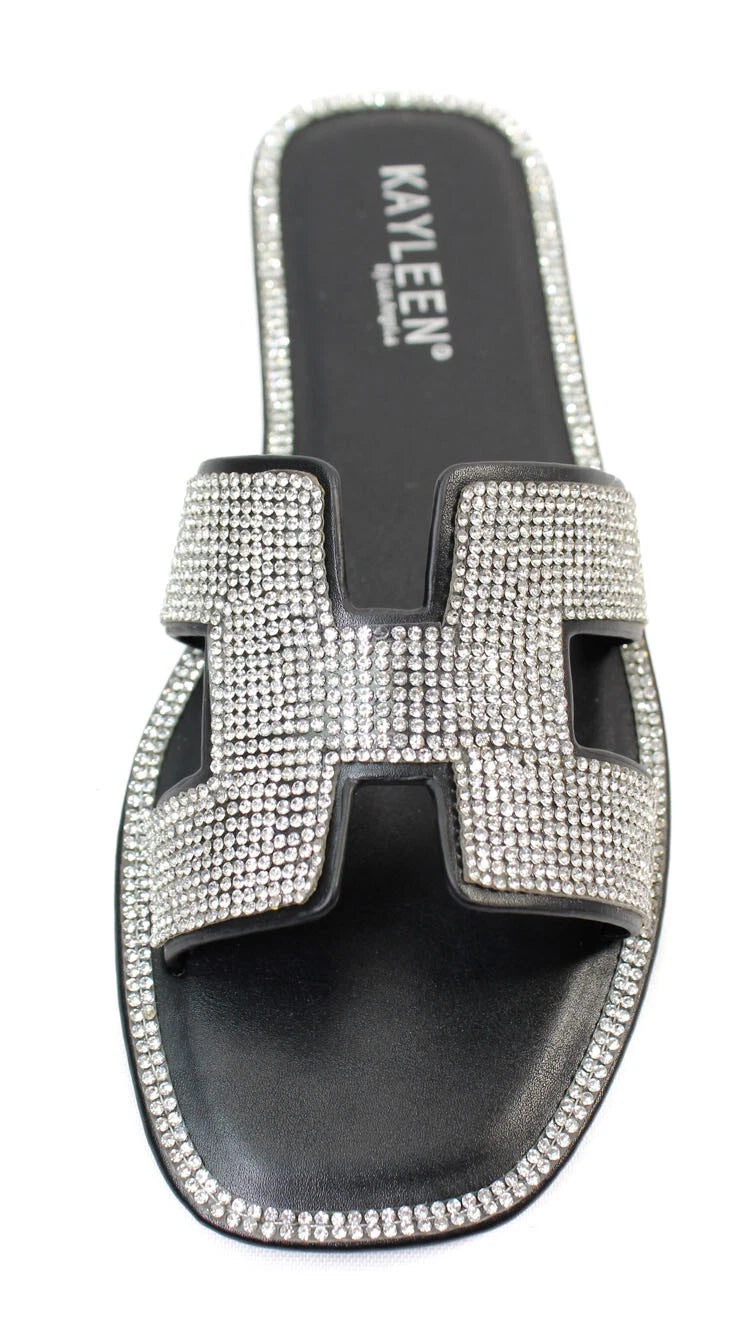 KARAUSA Fashion Bling Rhinestone Slides Sandals New Design