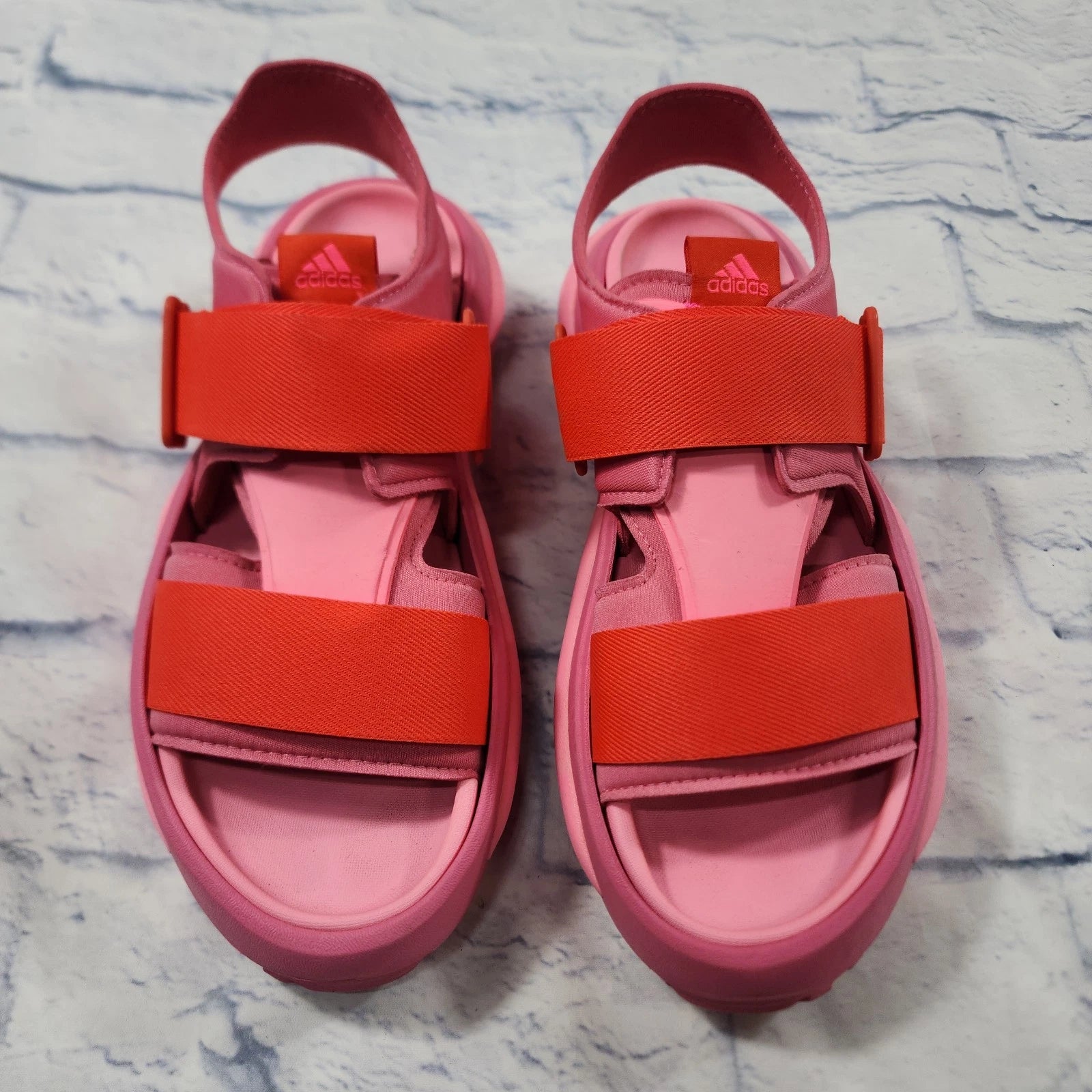 Adidas WOMENS SZ 9 MENS 8 Mehana Comfy Strap Fashion Sandal Slides Pink IF8182