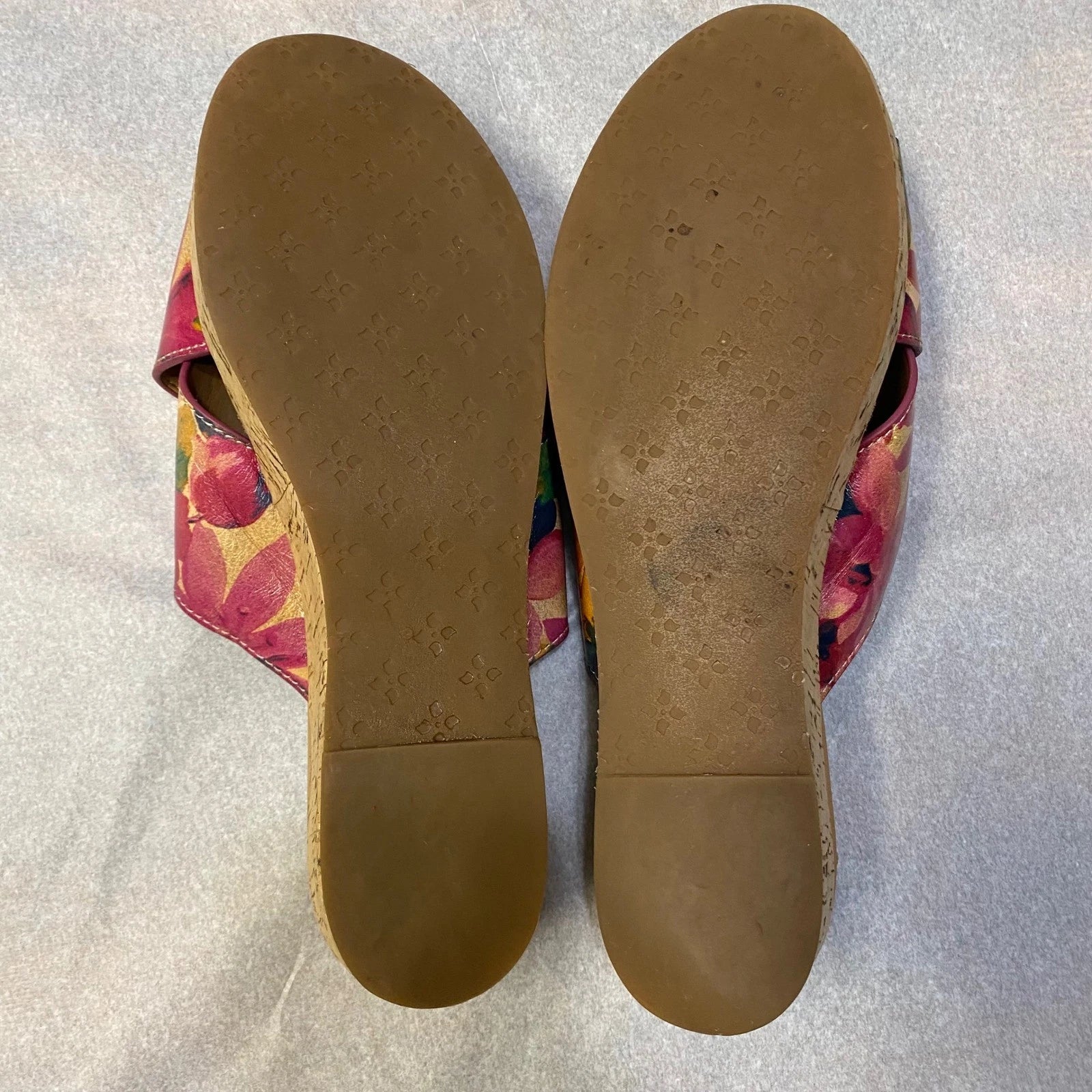 Patricia Nash Women's Luca Wedge Sandals US 10 Floral Leather Cork Feminine