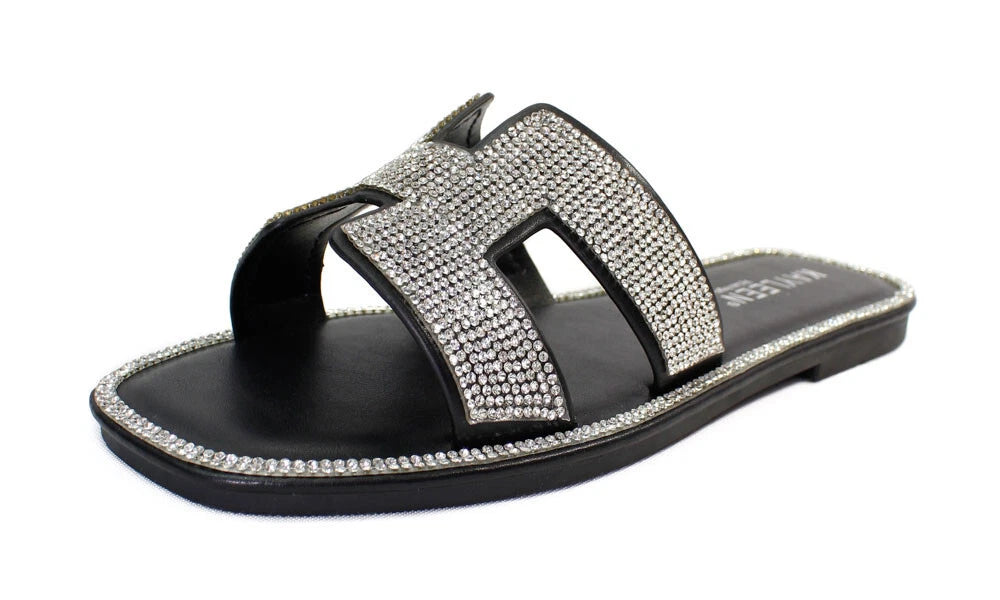 KARAUSA Fashion Bling Rhinestone Slides Sandals New Design