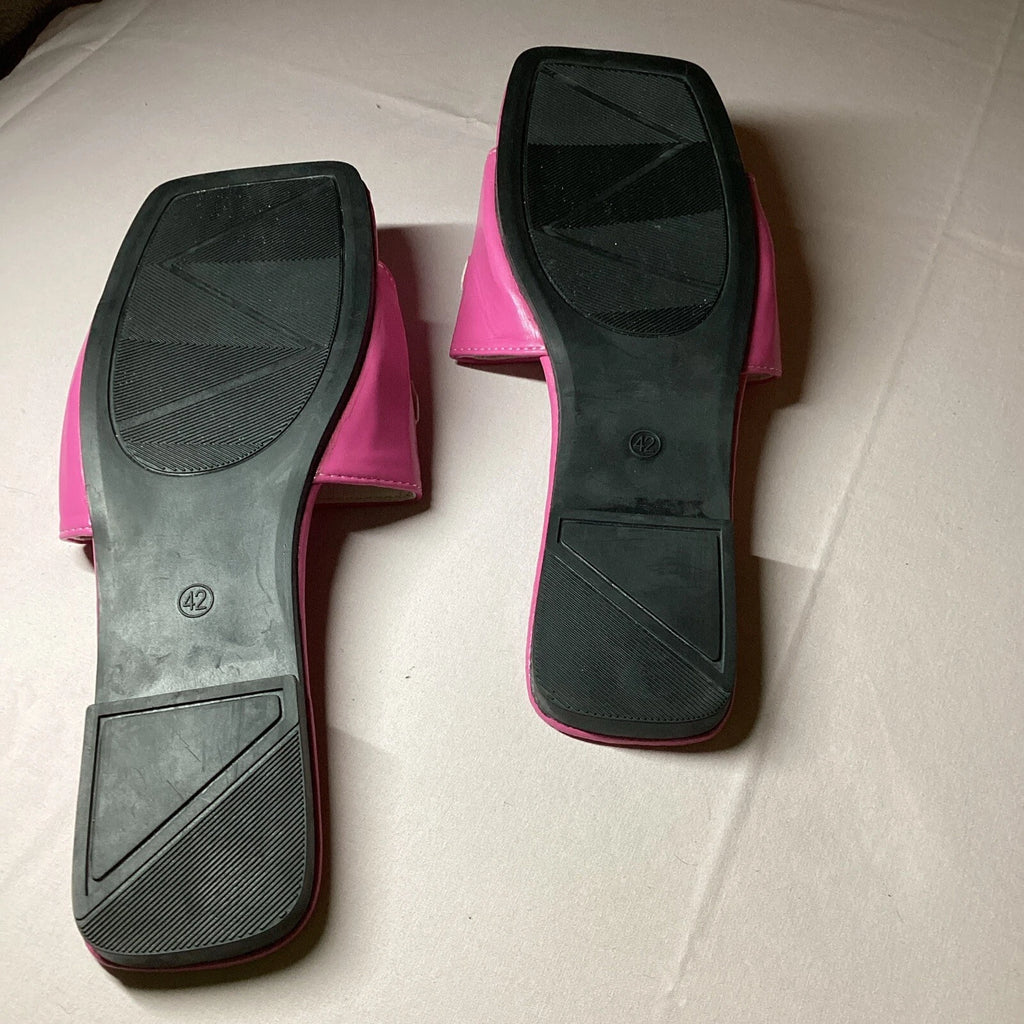 New Ladies Flat Womens Summer Fashion Buckle Slides Sandals Shoes Size 11