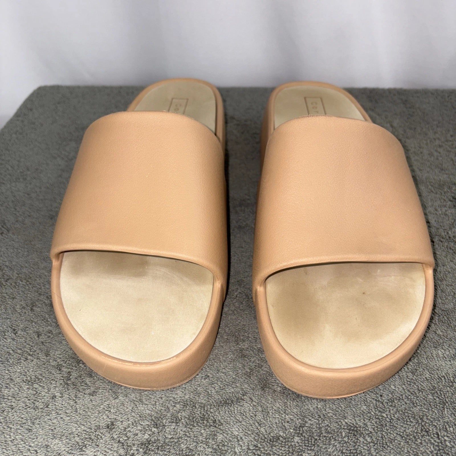 Corkys Popsicle Slides Chunky Platform Beige Fair-good Condition. See Descript
