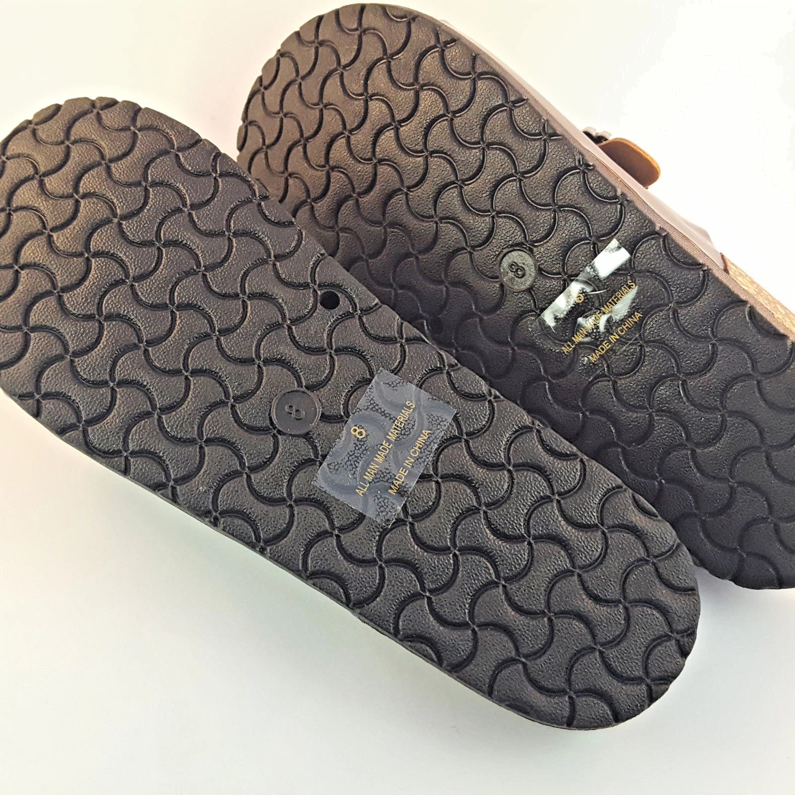 H2K KAREN STONE Buckle Ornament Black Fashion Slides Flip Flops Sandals Bling