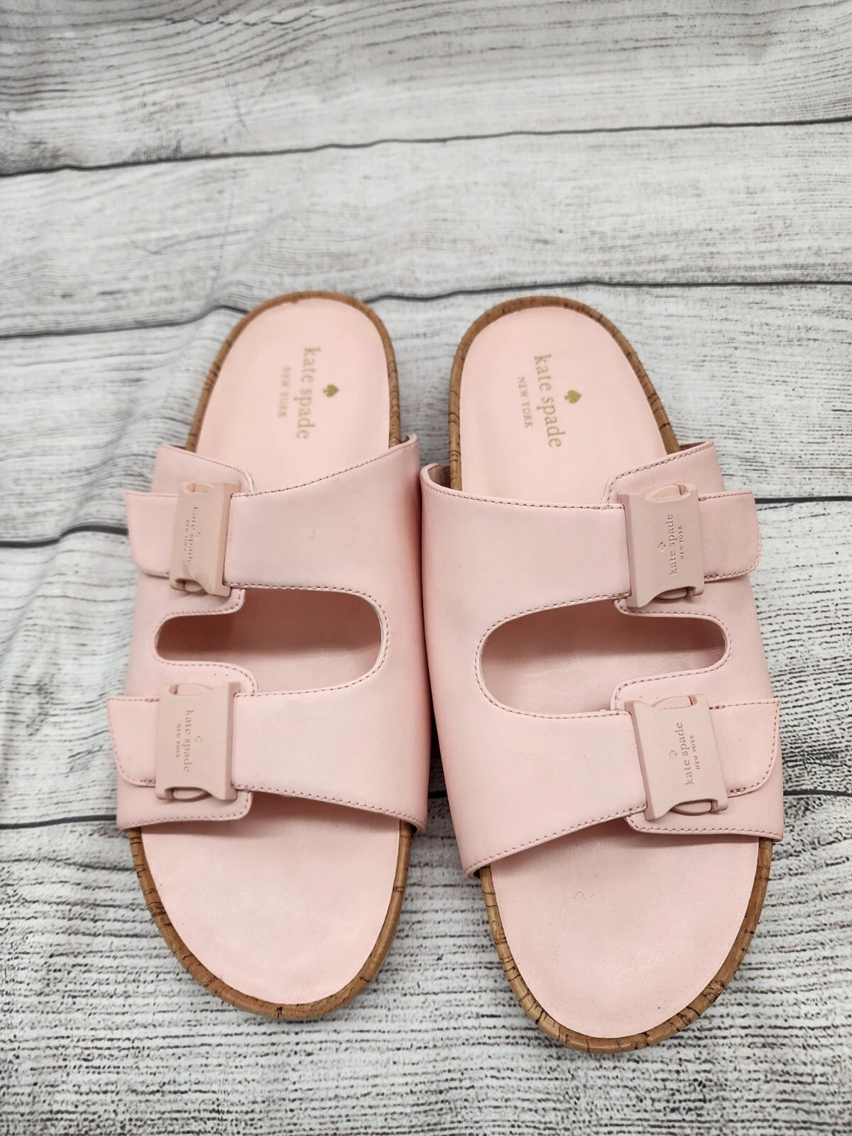 Kate Spade Becca Sandals Size 9.5 B Pink Women's Style KC411 DOUBLE STRAP