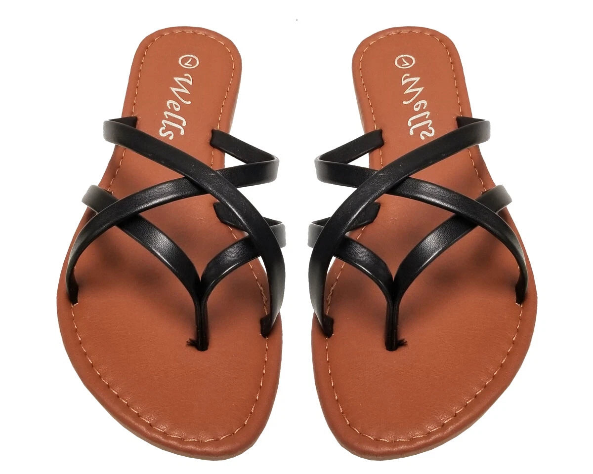 Elegant Women's Fashion Strappy Flip Flop Flat Sandals 226