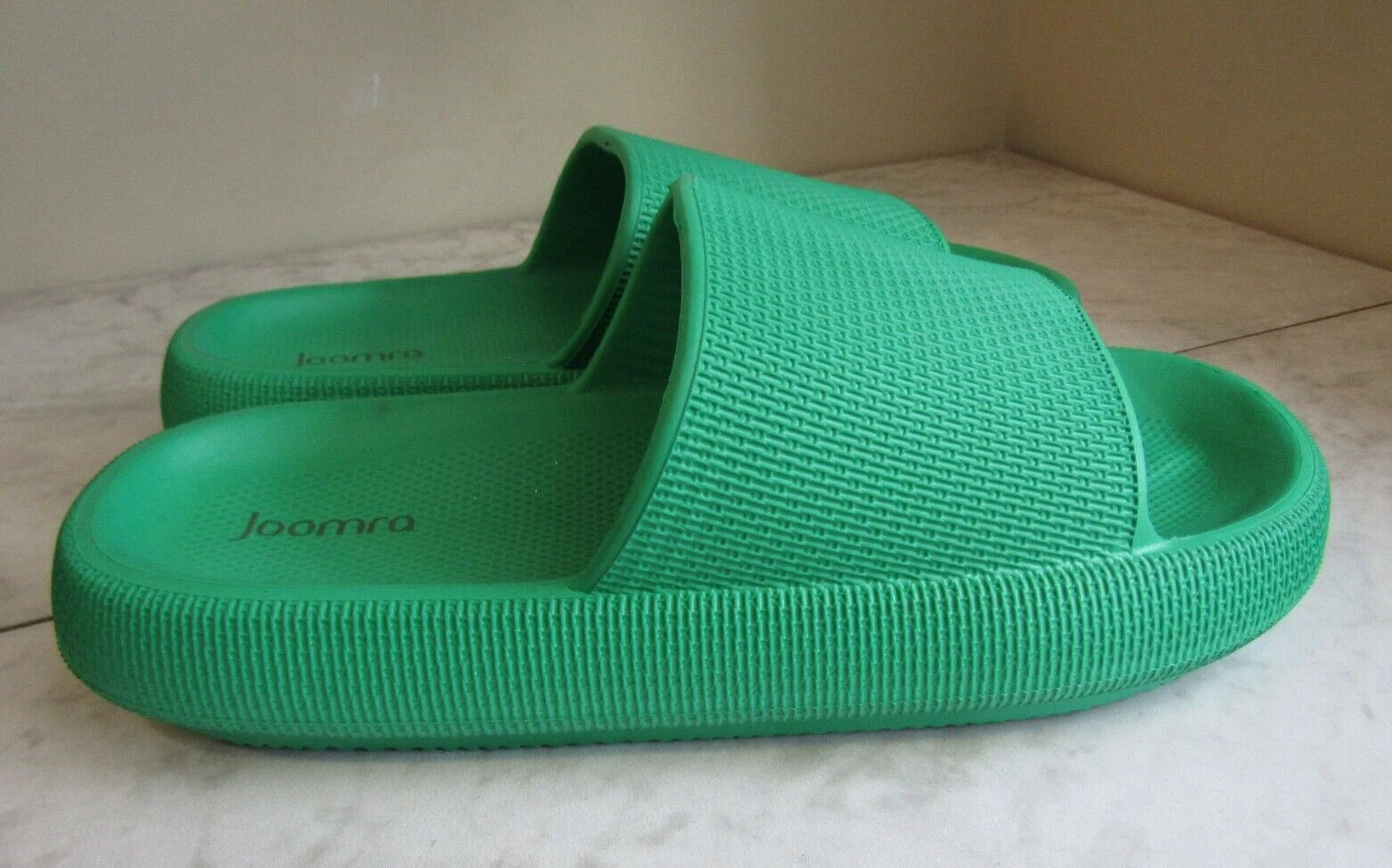 NIB Joomra Grass Green Wide Strap Slides Sandal Shoes Women's Size EU 40-41