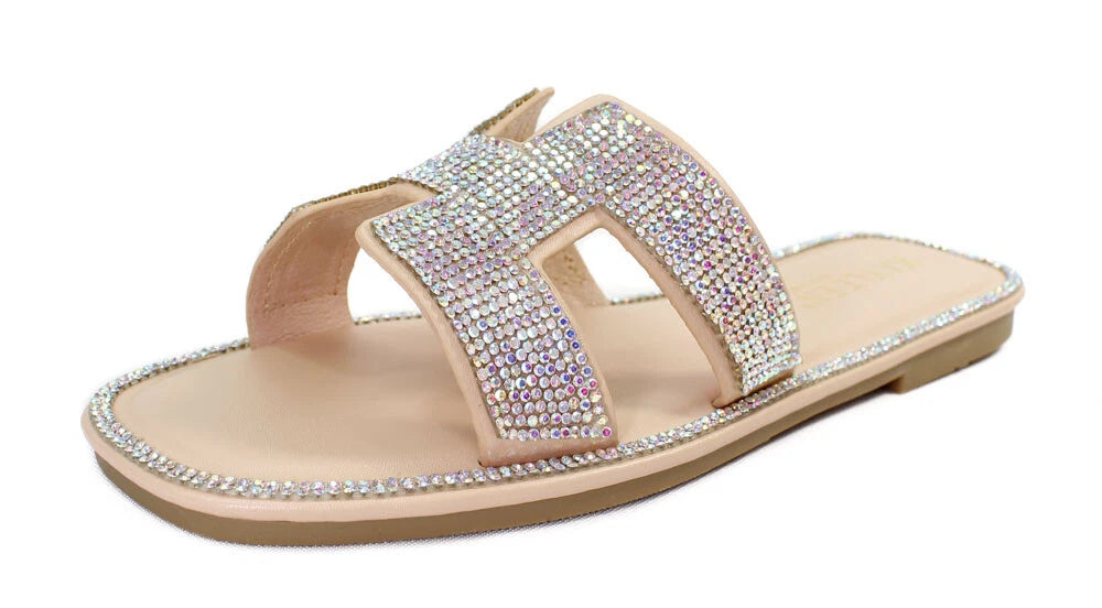 KARAUSA Fashion Bling Rhinestone Slides Sandals New Design