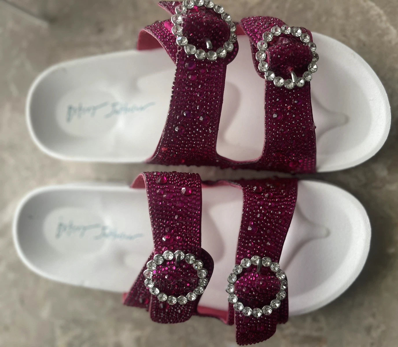 Pink White Betsey Johnson Women's SB-Trudy Sandal, Fuchsia Sz 8 M NEW