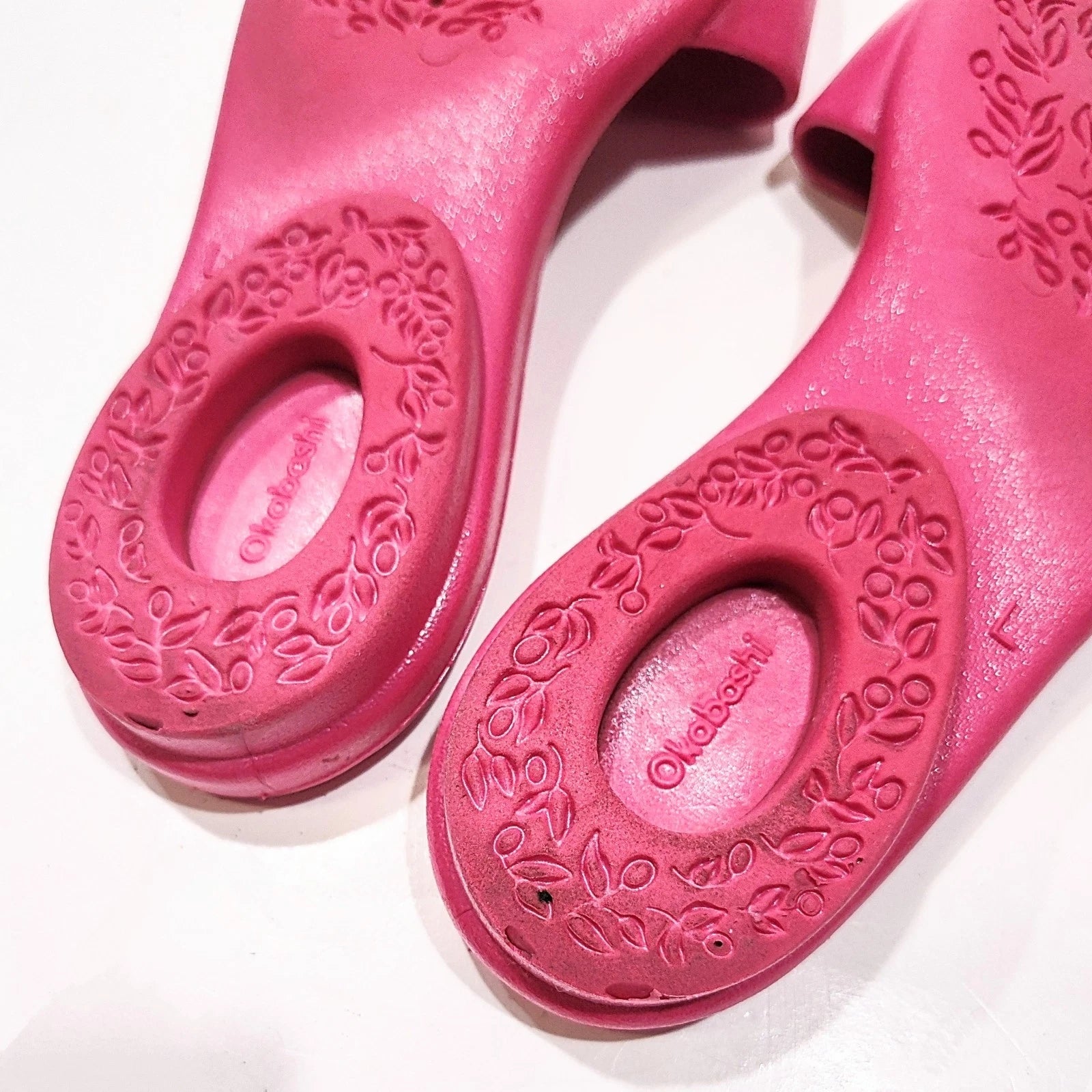 Okabashi Oka-B Womens Grace Spa-Style Slides Slip On Sandals Pink Size Large