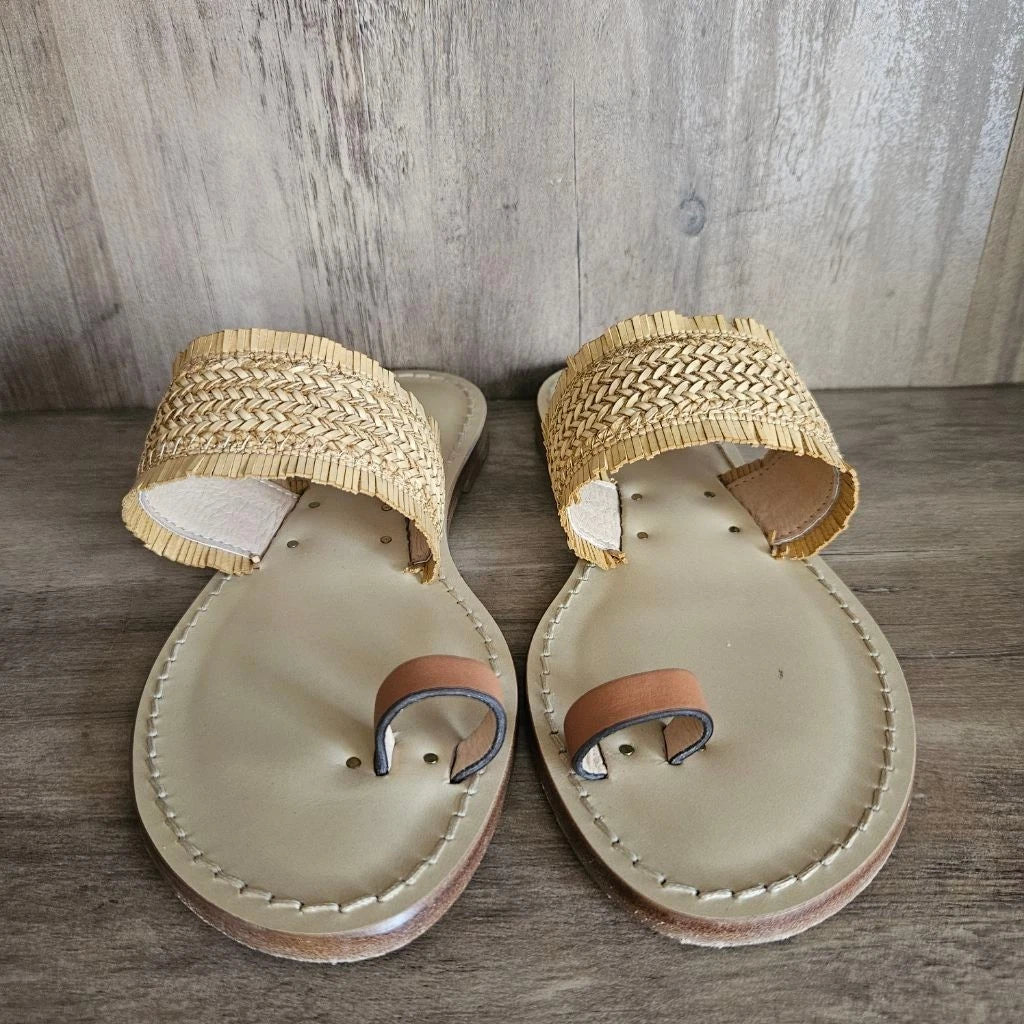 Amanu Style 6 The Shela Woven Slide Sandal Ochre Tan Womens 35 US 5