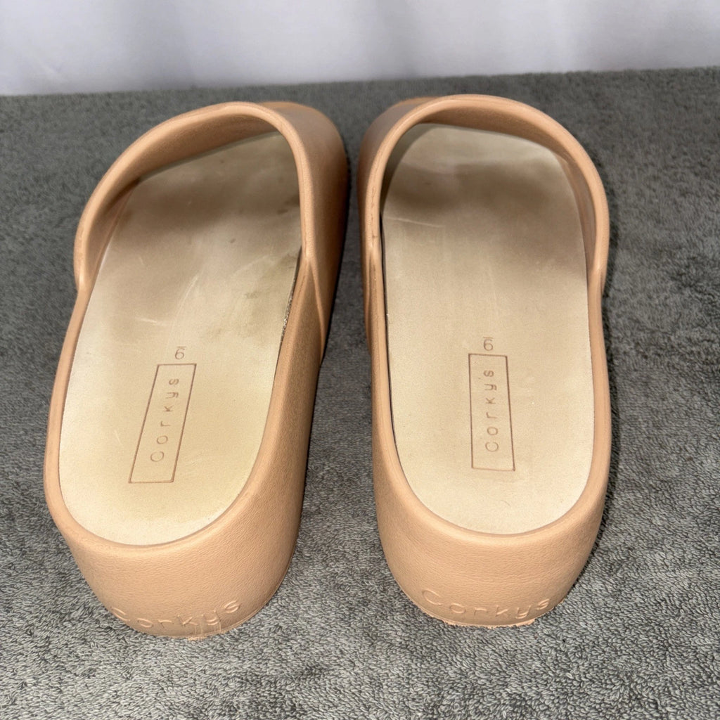 Corkys Popsicle Slides Chunky Platform Beige Fair-good Condition. See Descript