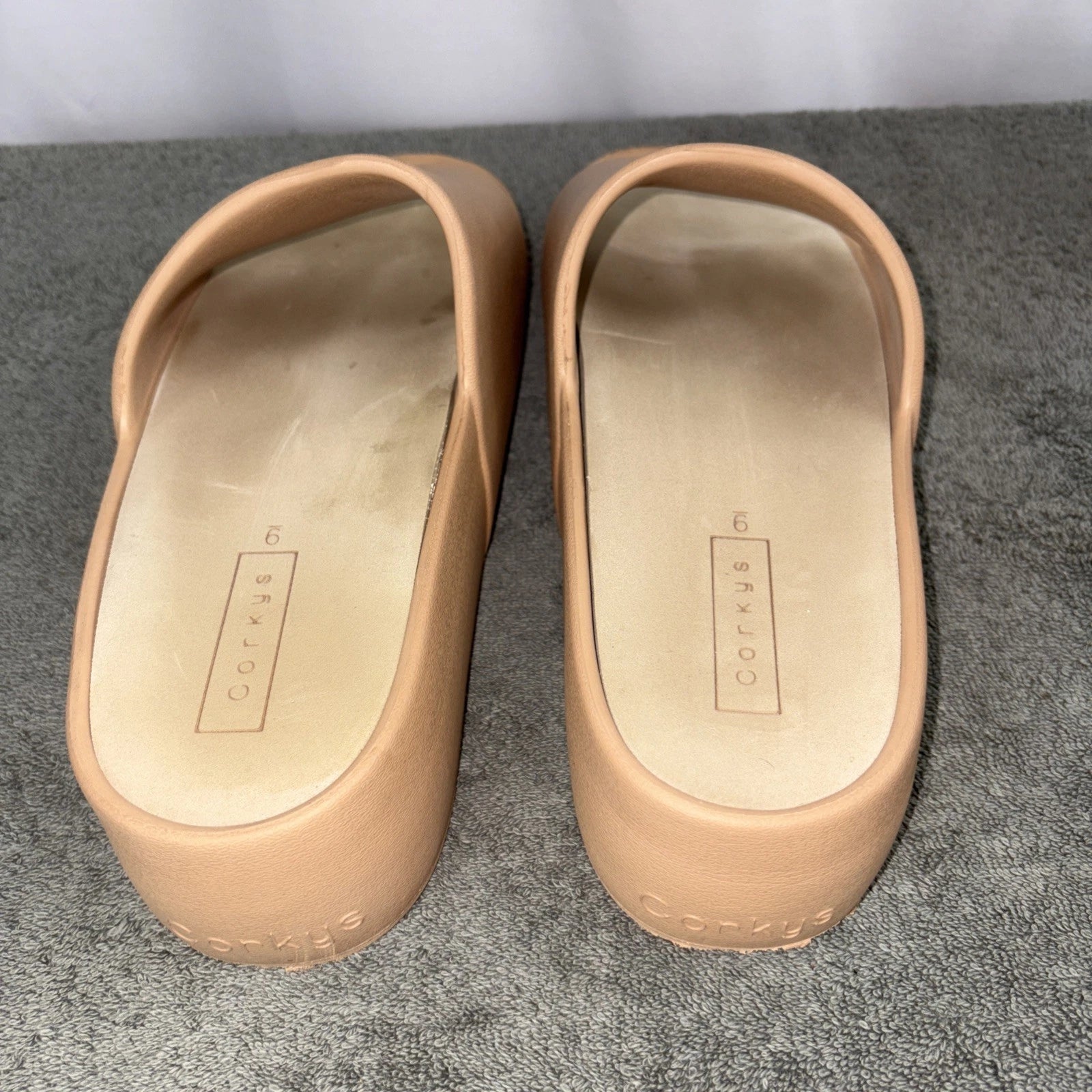 Corkys Popsicle Slides Chunky Platform Beige Fair-good Condition. See Descript
