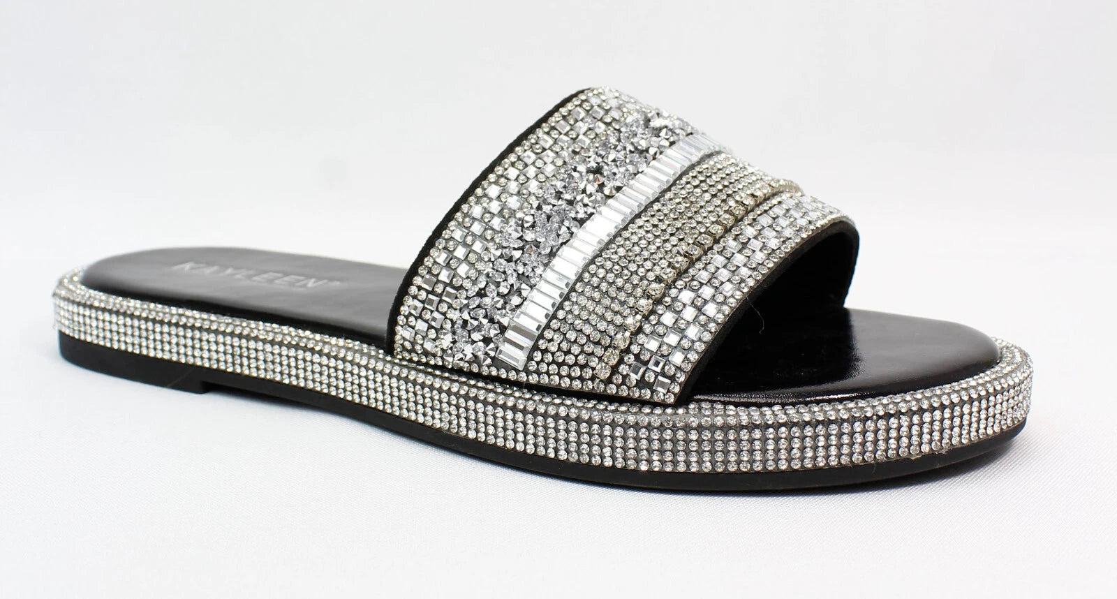 KARAUSA Fashion Bling Rhinestone Crystals  Casual Slides Sandal